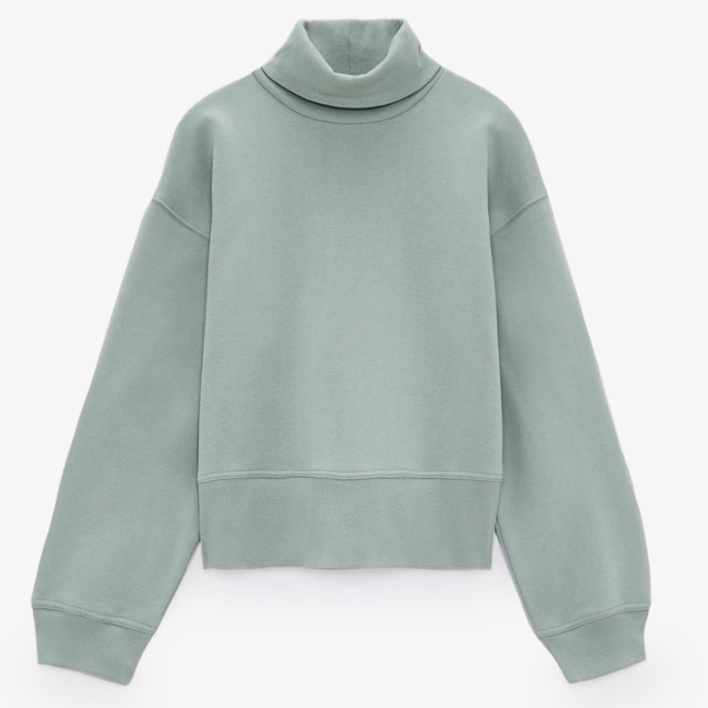 ZARA Green Turtleneck Sweater